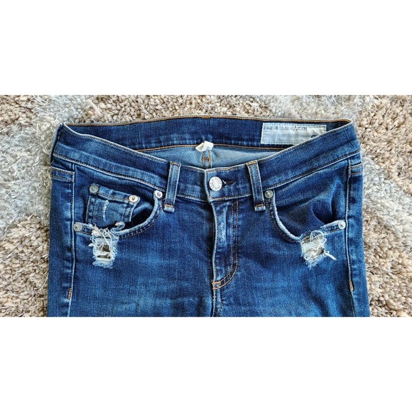 Rag & Bone Skinny Destroyed Jeans Size 26 - Picture 4 of 6
